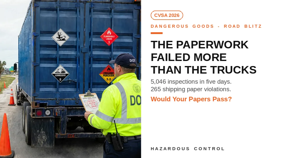 5,046 inspections in five days. The paperwork failed more often than the trucks.