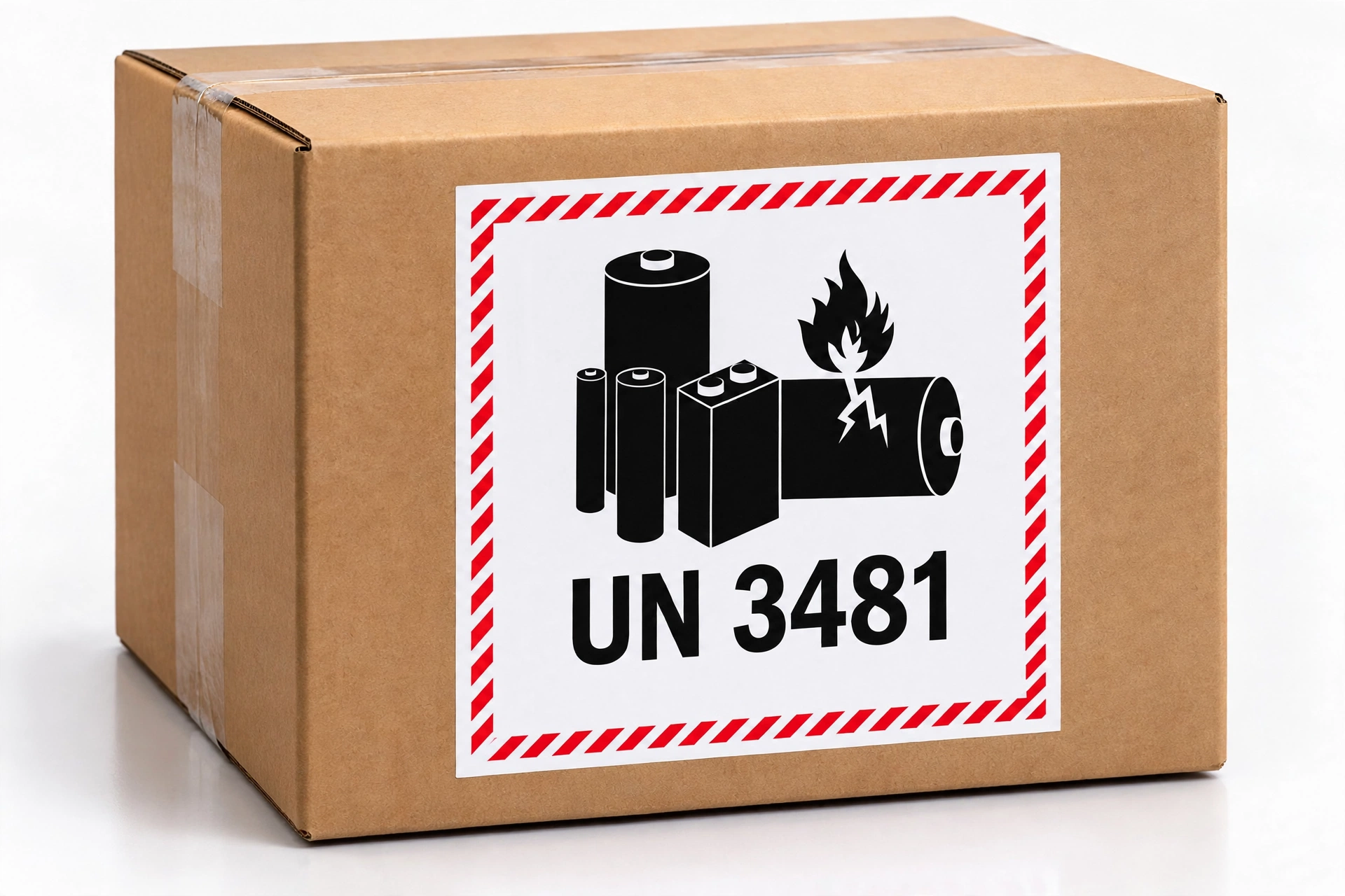 New battery mark UN 3481 without the telephone number field