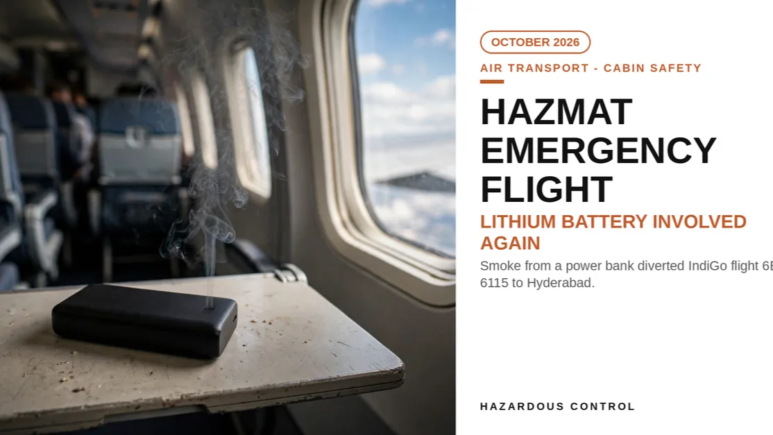 Hazmat Emergency Flight: Lithium Battery Involved Again